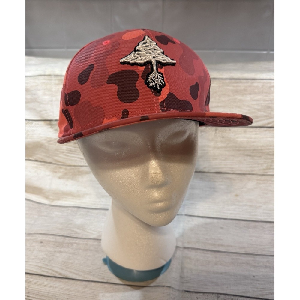 New Era 59Fifty LRG True Heads Hat Cap Red Camo Sz 7 1/4 TubGJ